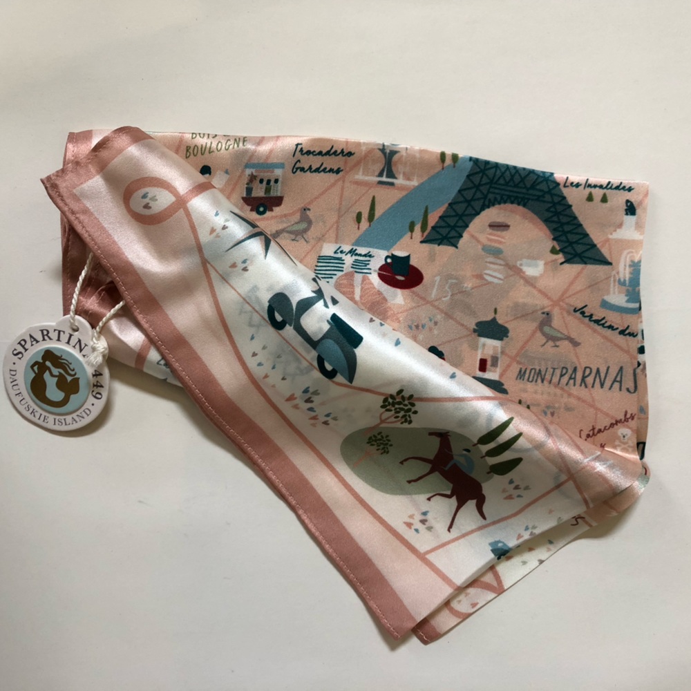 NWT Spartina 449 silk Paris scarf
